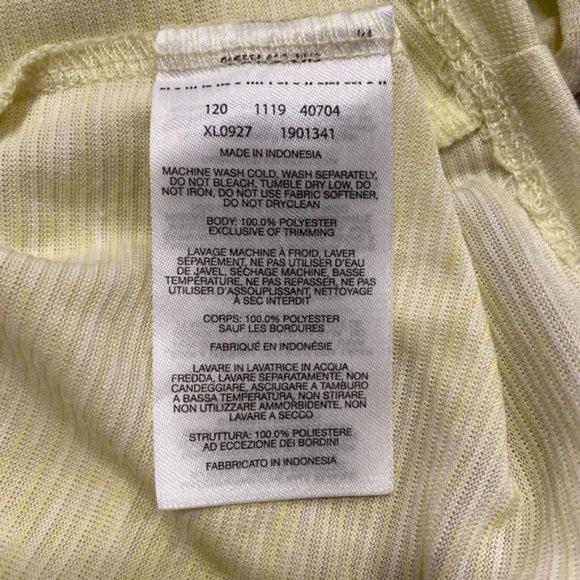 Columbia Yellow Striped Sleeveless V-neck Tee Women’s Size Medium - Picture 3 of 5